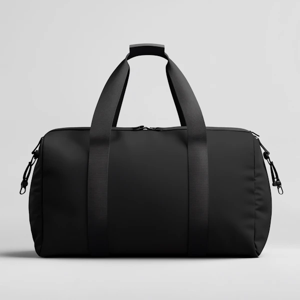Sleek Black Duffel Bag