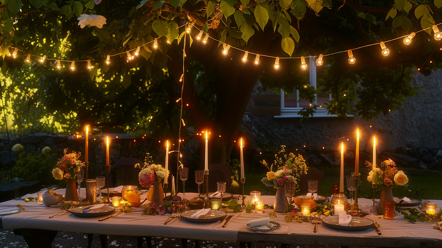 Outdoor Dining Under Canopy