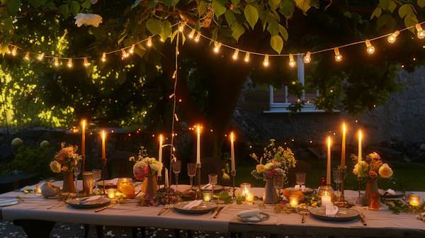 Outdoor Dining Under Canopy