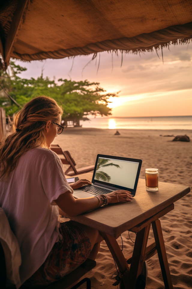 Beachside Remote Work Serenity