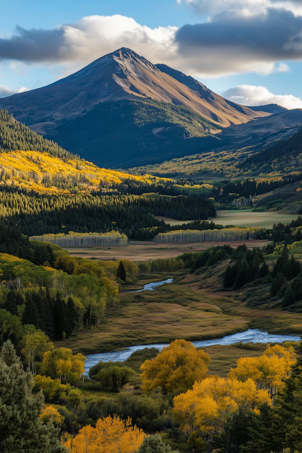 Mountain Landscape in Autumn