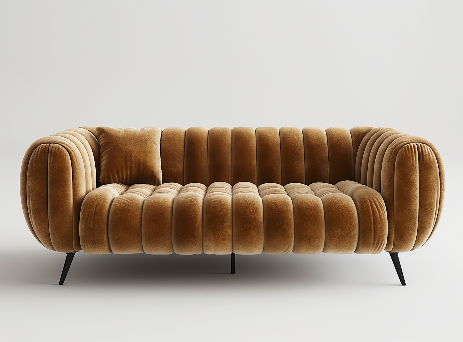 Stylish Modern Golden-Brown Sofa