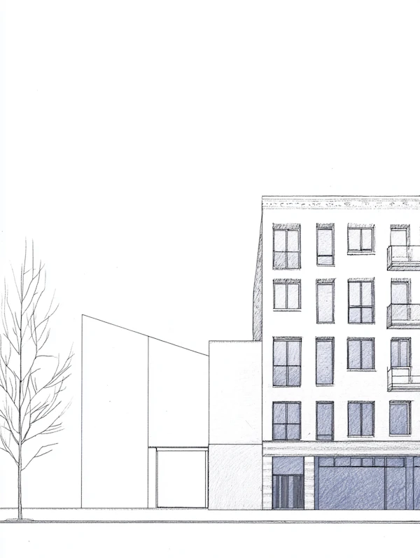 Modern Building Architectural Drawing