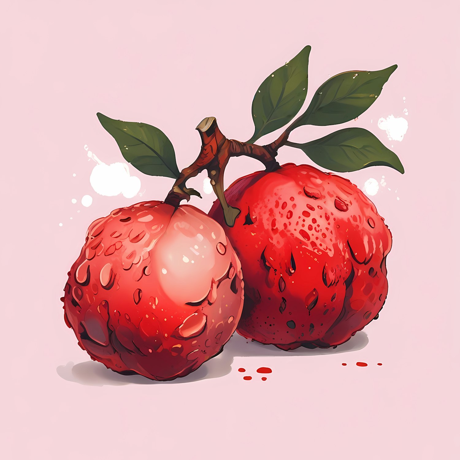 Vibrant Red Lychees