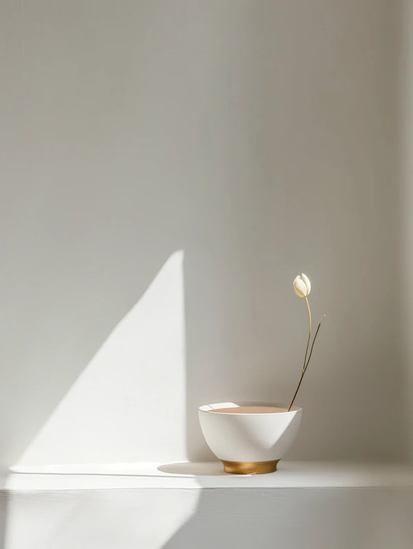 Minimalist Bowl with Blossom