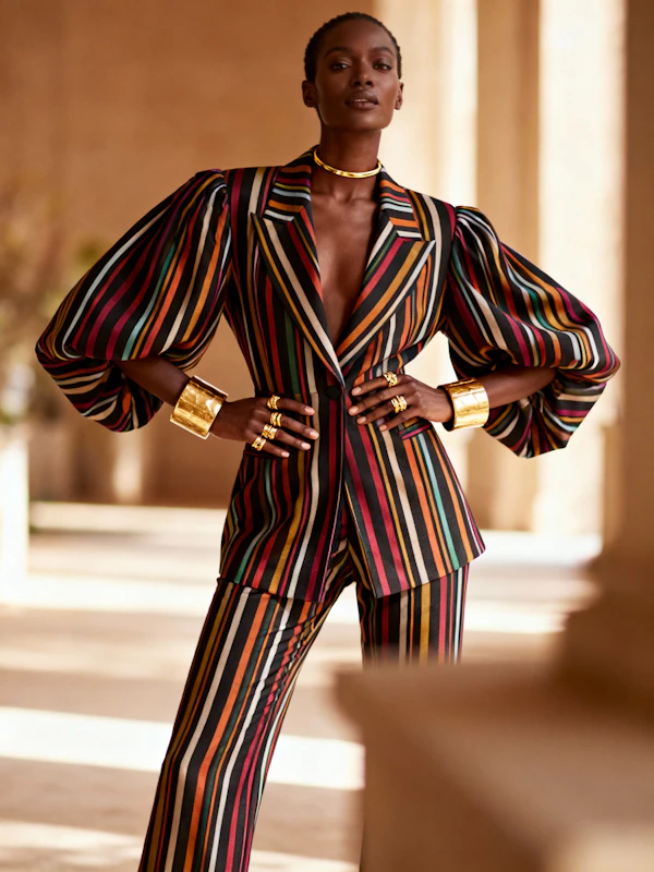 Elegant Striped Attire