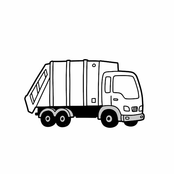 Garbage Truck Sketch