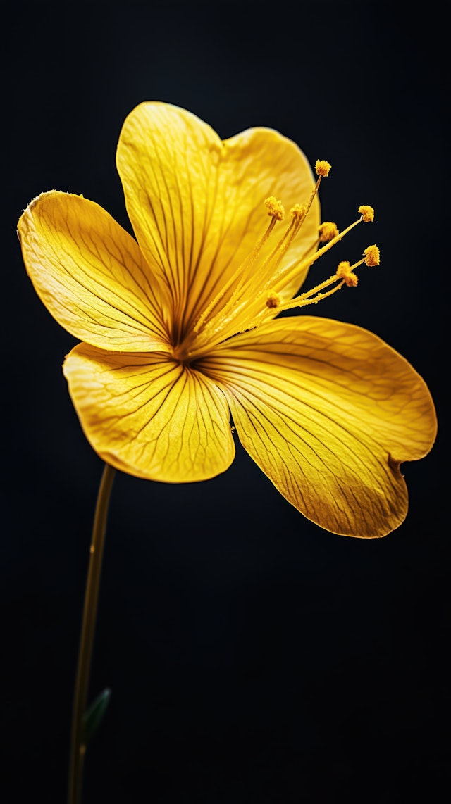 Vibrant Yellow Flower Close-Up