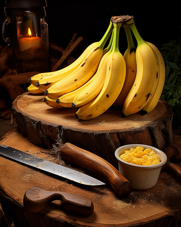 Homely Banquet of Golden Bananas