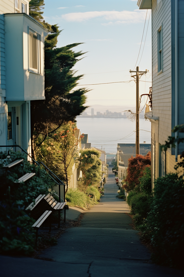 Tranquil Coastal Pathway at Golden Hour