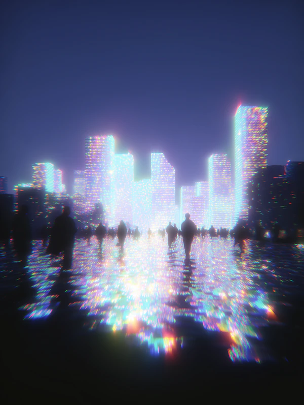 Surreal Night Cityscape