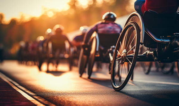 Sunset Wheelchair Race in Motion