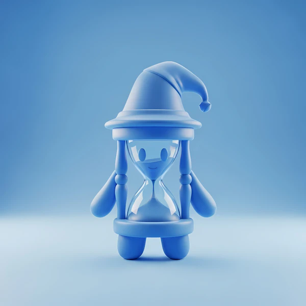Whimsical Hourglass Character