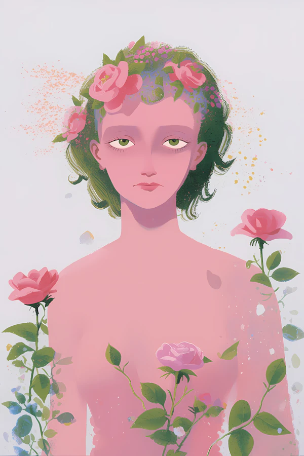Serene Rose Portrait