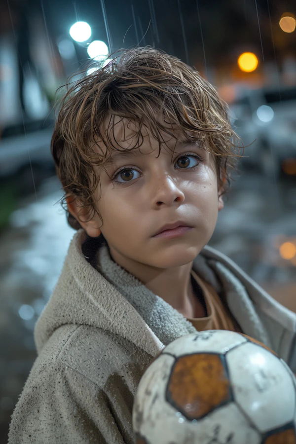 Boy on a Rainy Day