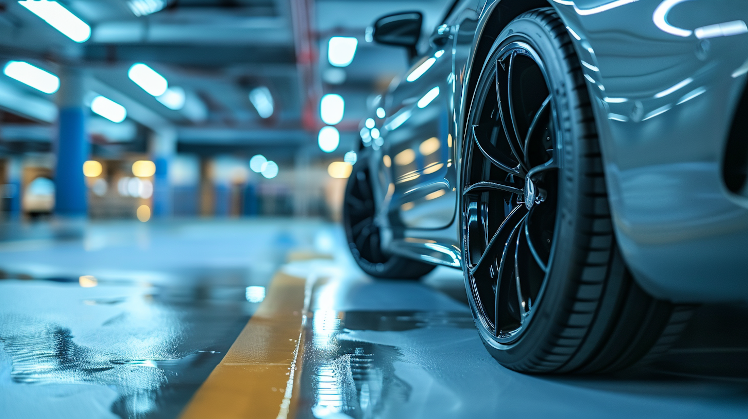 Luxury Car in Underground Parking