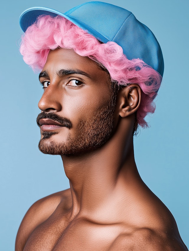 Vibrant Portrait with Blue Cap