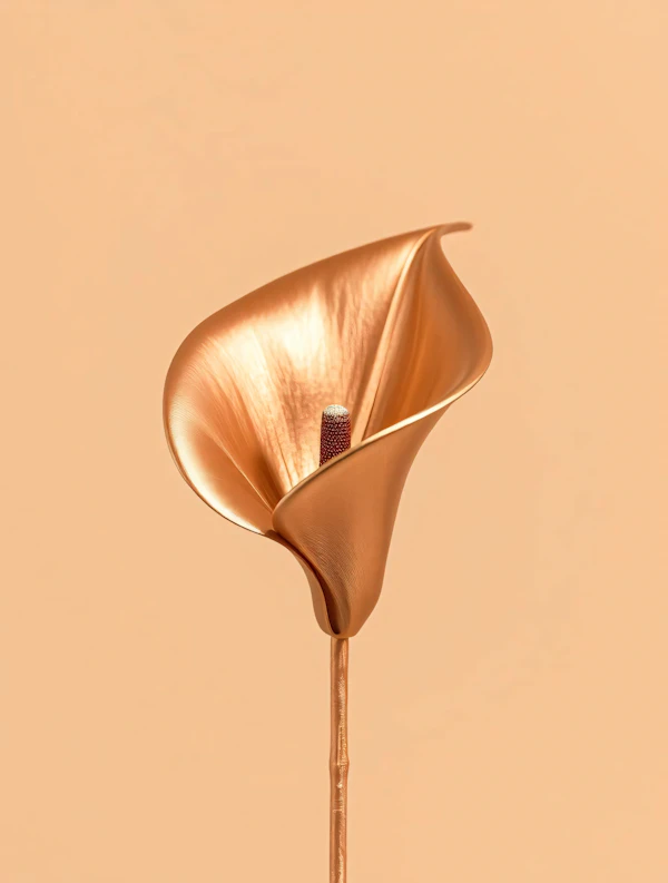 Golden Calla Lily Art
