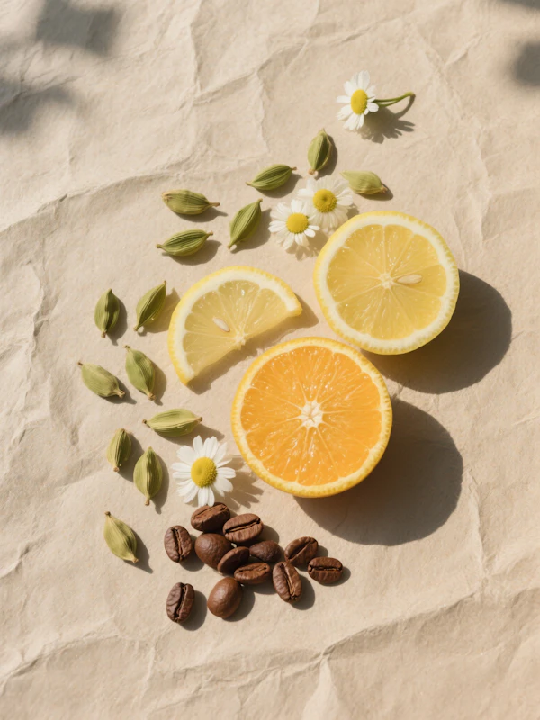 Citrus and Spices Flatlay