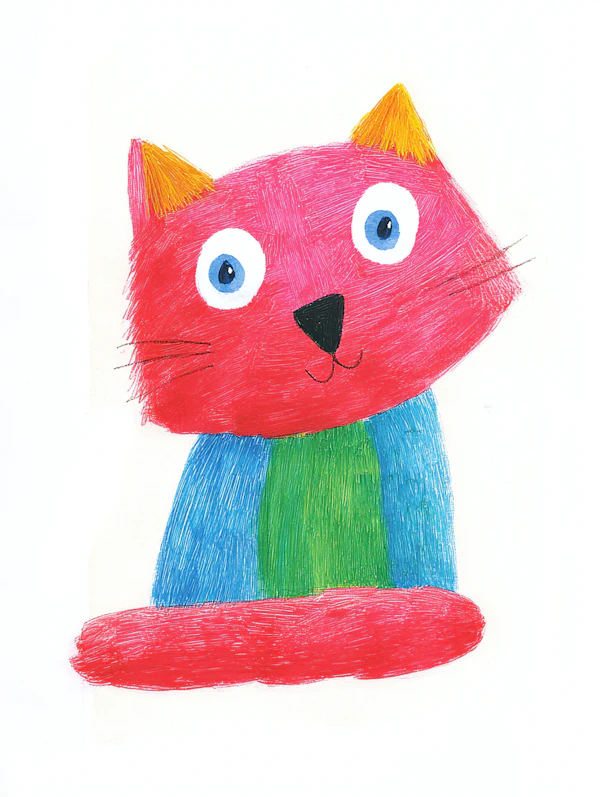 Whimsical Cat Illustration