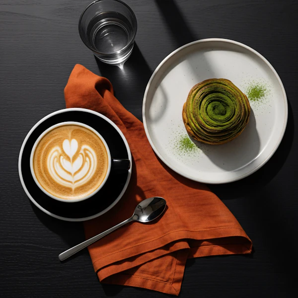 Elegant Coffee and Pastry