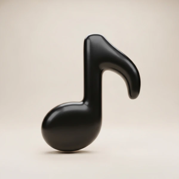 Glossy Music Note