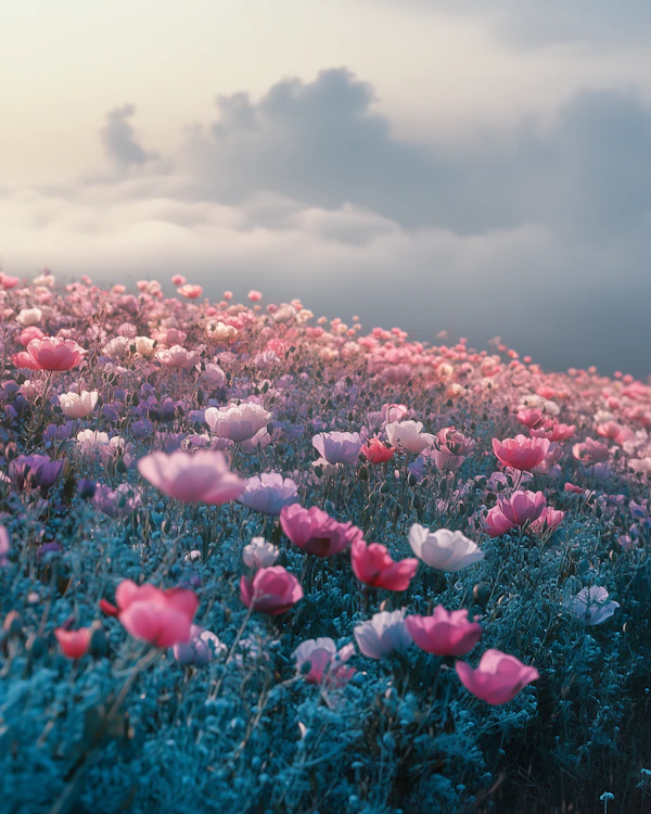 Serene Field of Flowers
