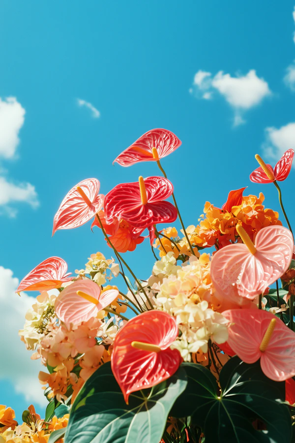 Vibrant Anthurium Display