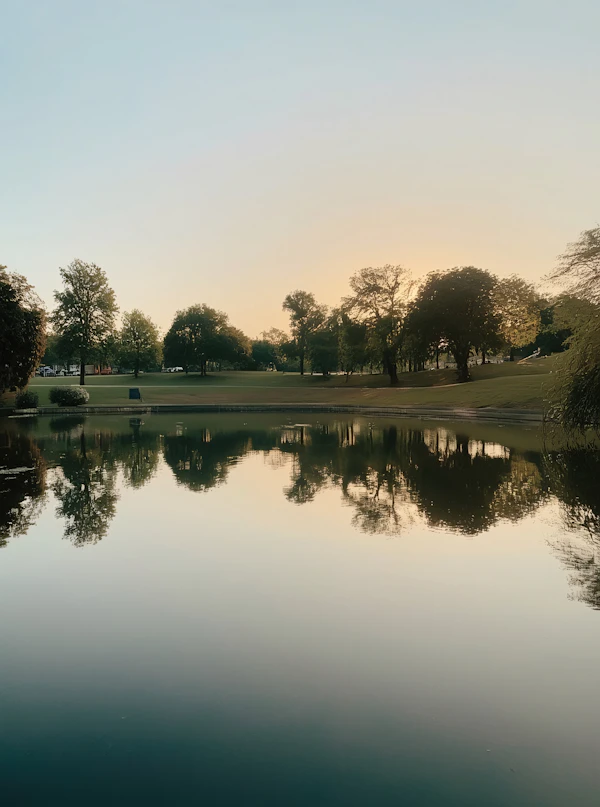 Serene Sunset Pond