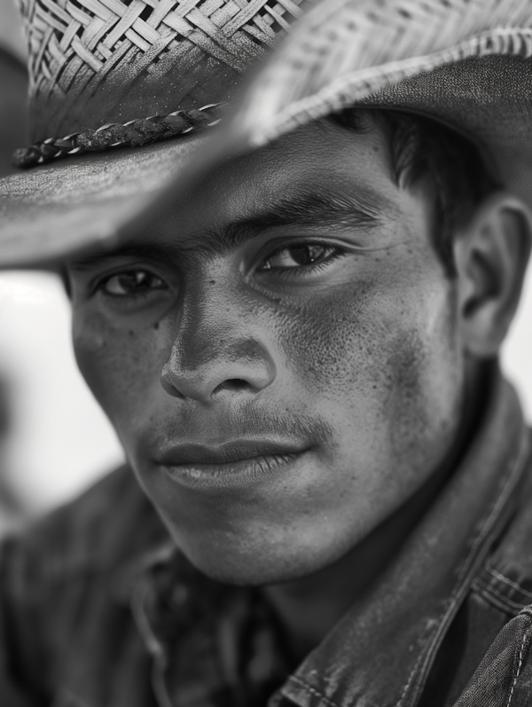 Monochrome Portrait of Young Man