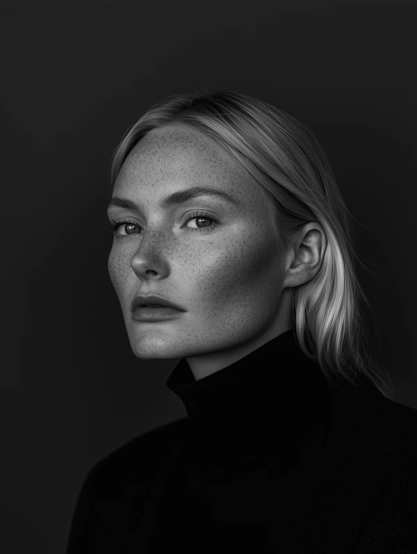 Black and White Portrait of a Woman