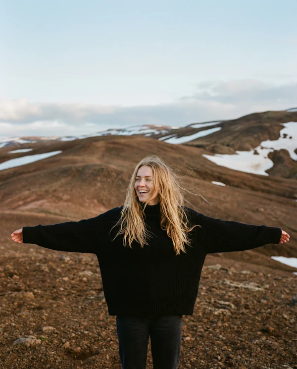 Joyful Mountain Scene