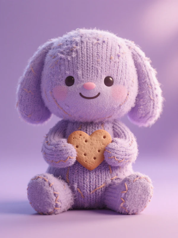 Purple Plush Bunny