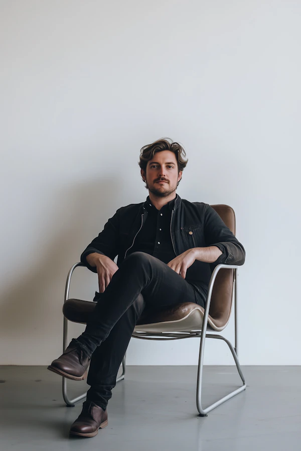 Man in Modern Chair