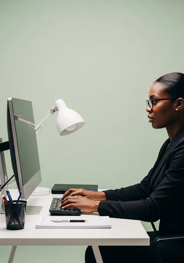 Focused Professional Woman