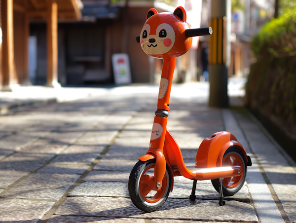 Whimsical Fox-Designed Child's Kick Scooter