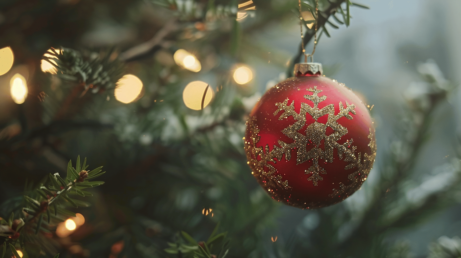 Christmas Tree Ornament Close-Up