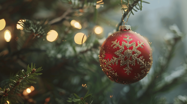 Christmas Tree Ornament Close-Up