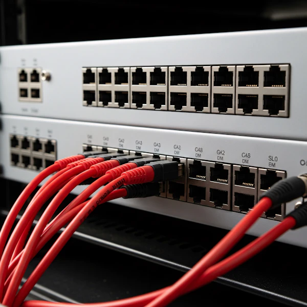 Network Switch Close-Up