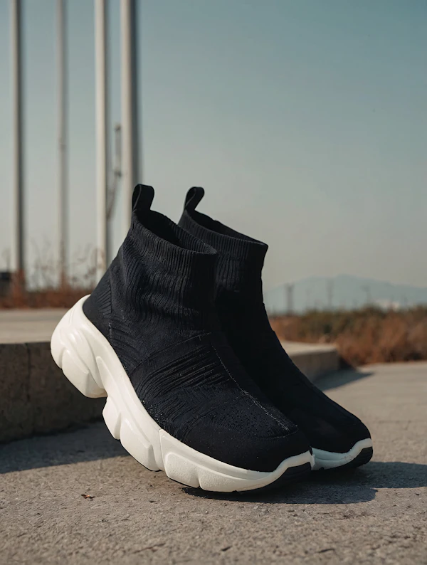 Black Sock-Style Sneakers