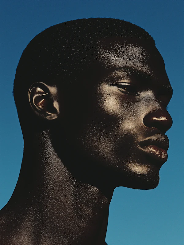 Close-up Profile of Human Subject