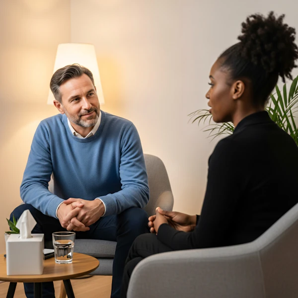 Cozy Conversation Scene