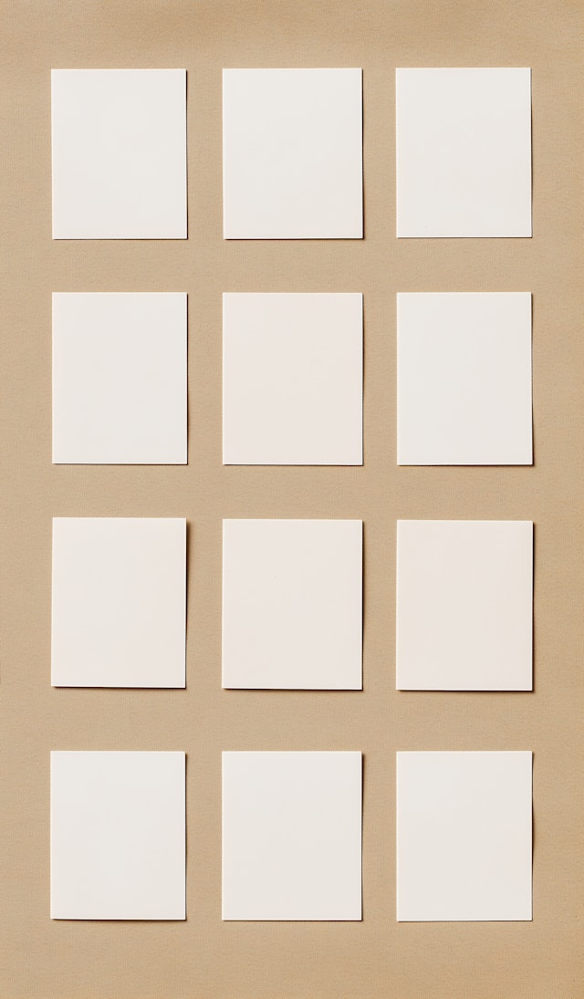 Minimalist Grid of White Squares