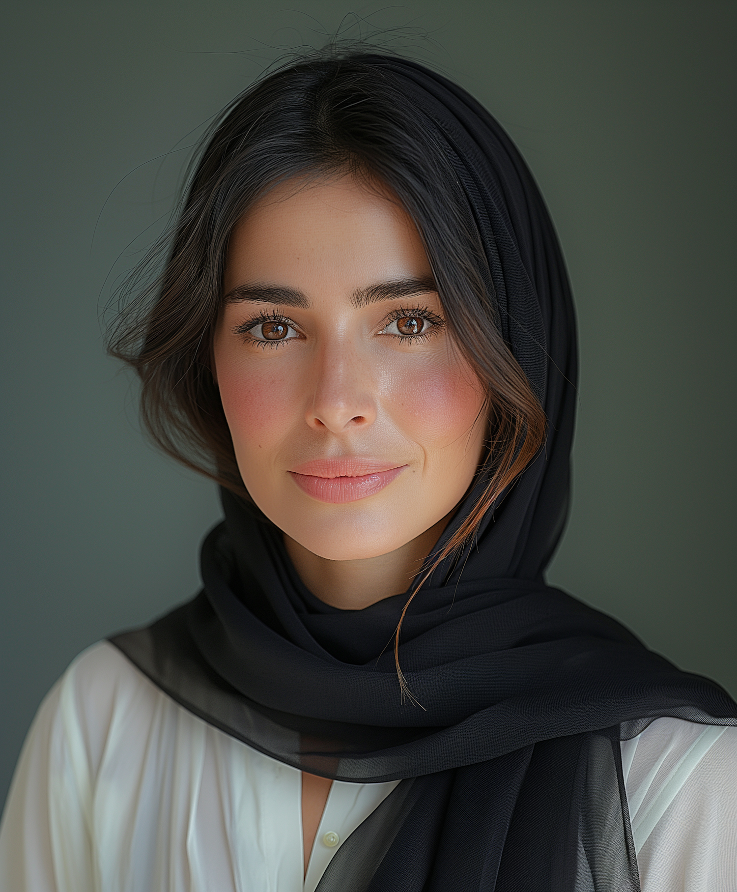 Serene Portrait of Young Woman with Hijab