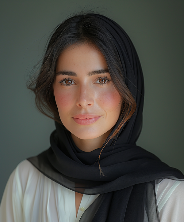 Serene Portrait of Young Woman with Hijab