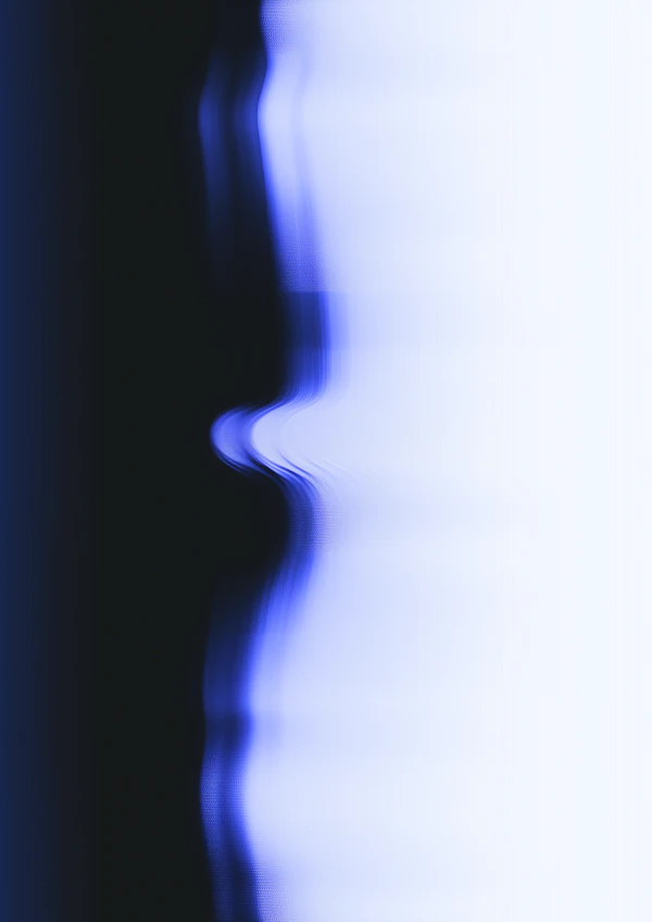 Abstract Composition with Gradient and Distorted Line