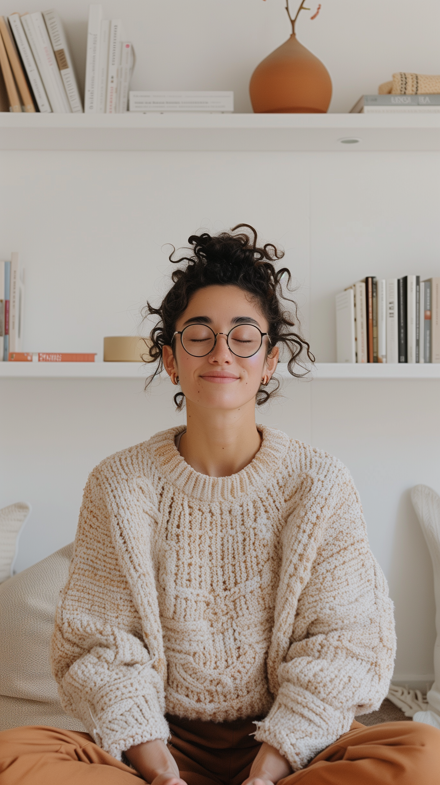 Serene Woman in Cozy Interior