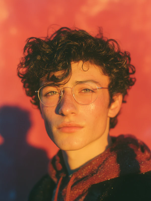 Portrait in Red Glow