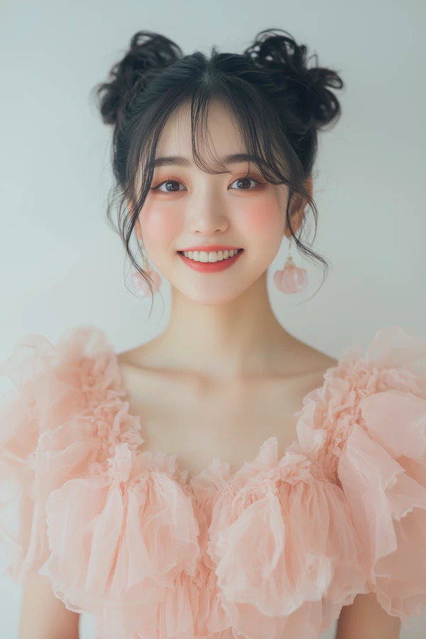 Smiling Woman in Pink