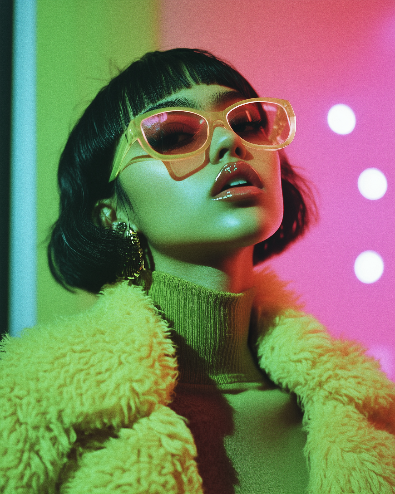 Stylish Portrait with Vibrant Colors